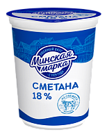 Сметана 18% 380г Минская марка